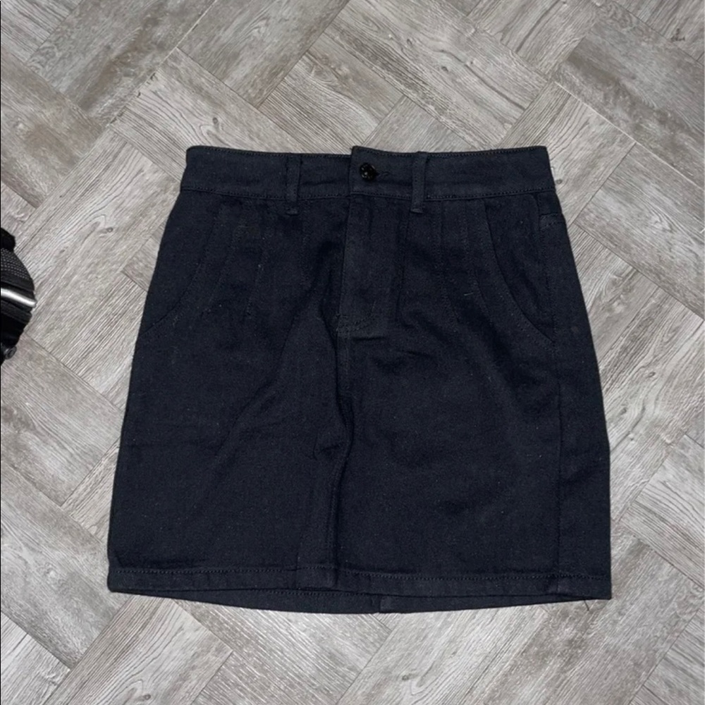 Black jean skirt